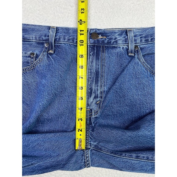 Levis Premium Baggy Dad Jeans Womens 31 Blue Medium Wash High Rise Denim Wide - Picture 15 of 16